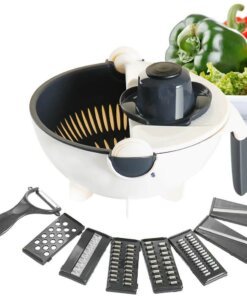 Multifunctional Rotate Vegetable Cutter With Drain Basket