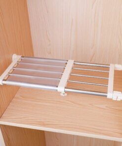 Adjustable closet organizer storage shelf