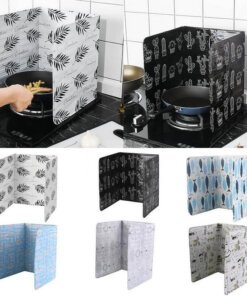 Aluminum Foldable Kitchen Gas Stove Baffle Plate Kitchen Frying Pan Oil Splash Protection Screen