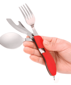 4 In 1 Camping Utensils - Set of 2 Pcs