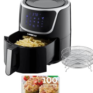 Electric Air Fryer with Dehydrator & 3 Stackable Racks