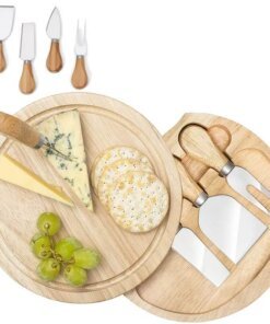 4 Cheese Knives And Bamboo Board Set