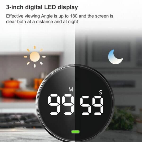 Magnetic LED Digital Kitchen Cooking Shower Timer Training Stopwatch Alarm Clock Electronic Cooking Clock Countdown Timer 2 600x600 