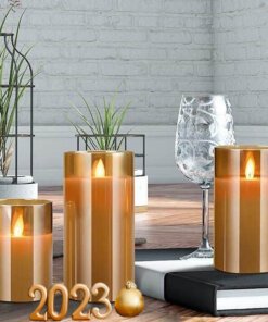 LED Glass Candle Decoration for Christmas