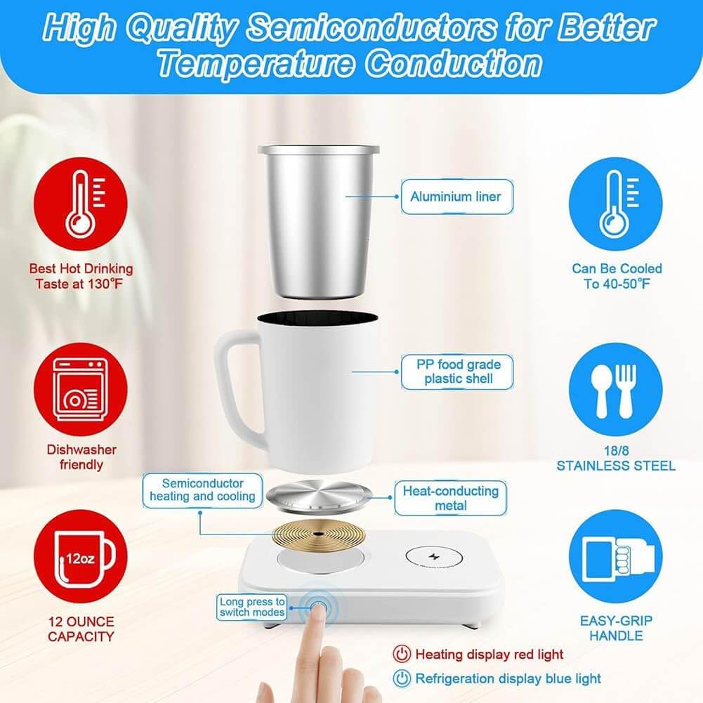 Coffee Mug Warmer & Cooling with Wireless Charging (3)