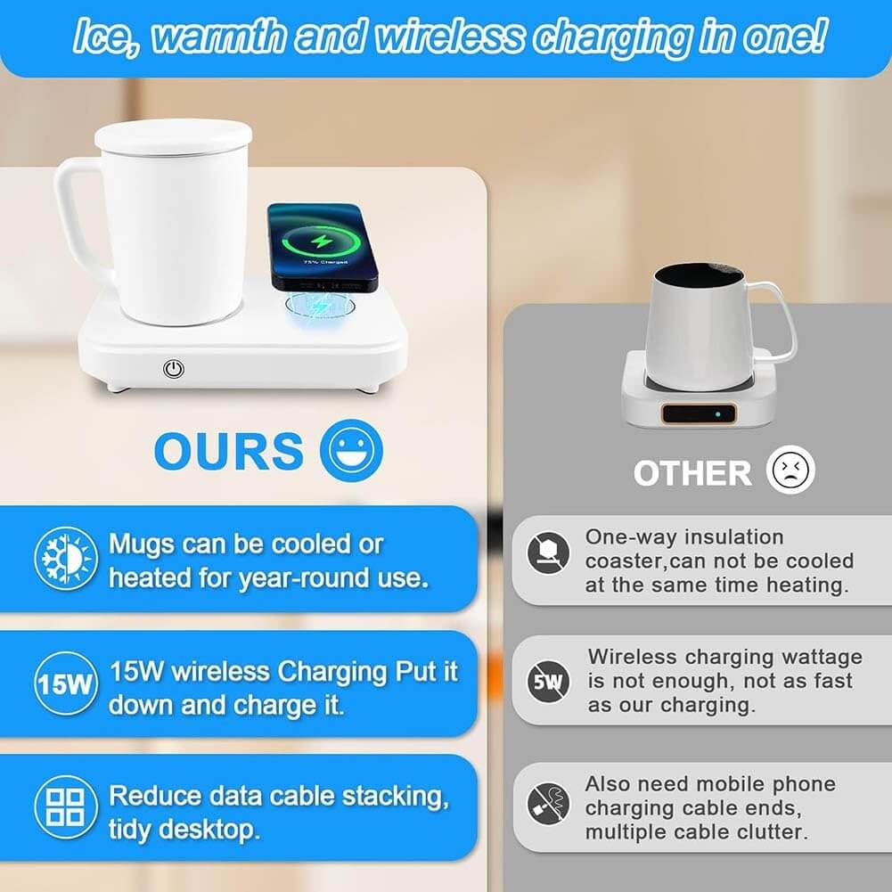 Coffee Mug Warmer & Cooling with Wireless Charging (4)