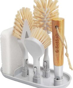 Dish Brush Set With Storage Holder 4in1 Kitchen Cleaning Brush Set