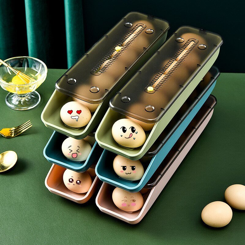 Household-Automatic-Safe-Slide-Egg-Storage-Box-Drop-Proof-Egg-Tray-Egg-Holder-Basket-Closet-Kitchen