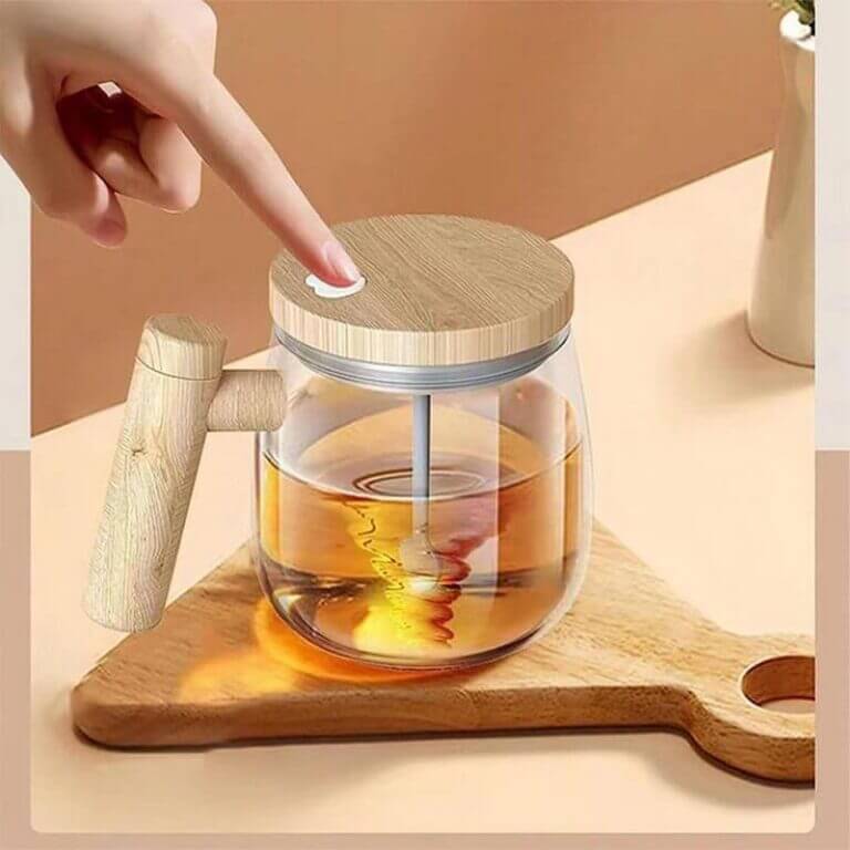 Anna-Kaci Electric Self-Stirring Glass Mug with Heating Base and USB Cable main image 0