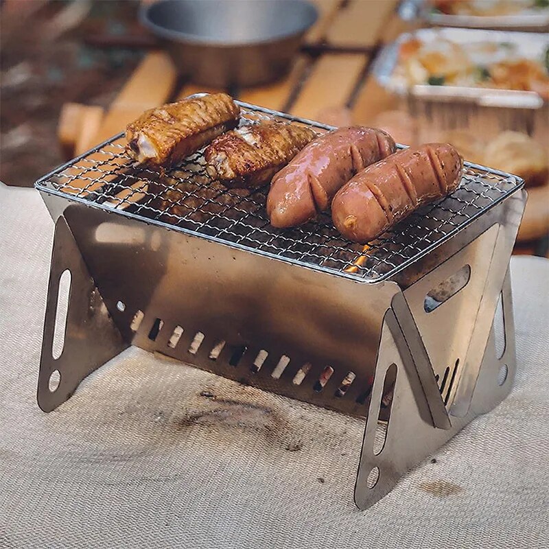 Portable-Folding-Barbecue-Grill-Heating-Stoves-Multifunction-Camping-BBQ-Grill-Rack-Net-Firewood-Stove-Stainless-steel-1