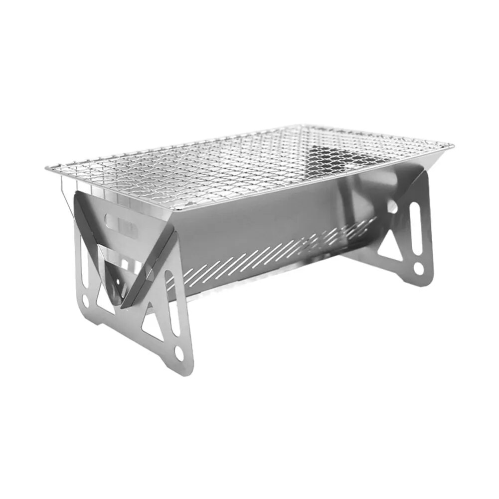 Portable-Folding-Barbecue-Grill-Heating-Stoves-Multifunction-Camping-BBQ-Grill-Rack-Net-Firewood-Stove-Stainless-steel-2