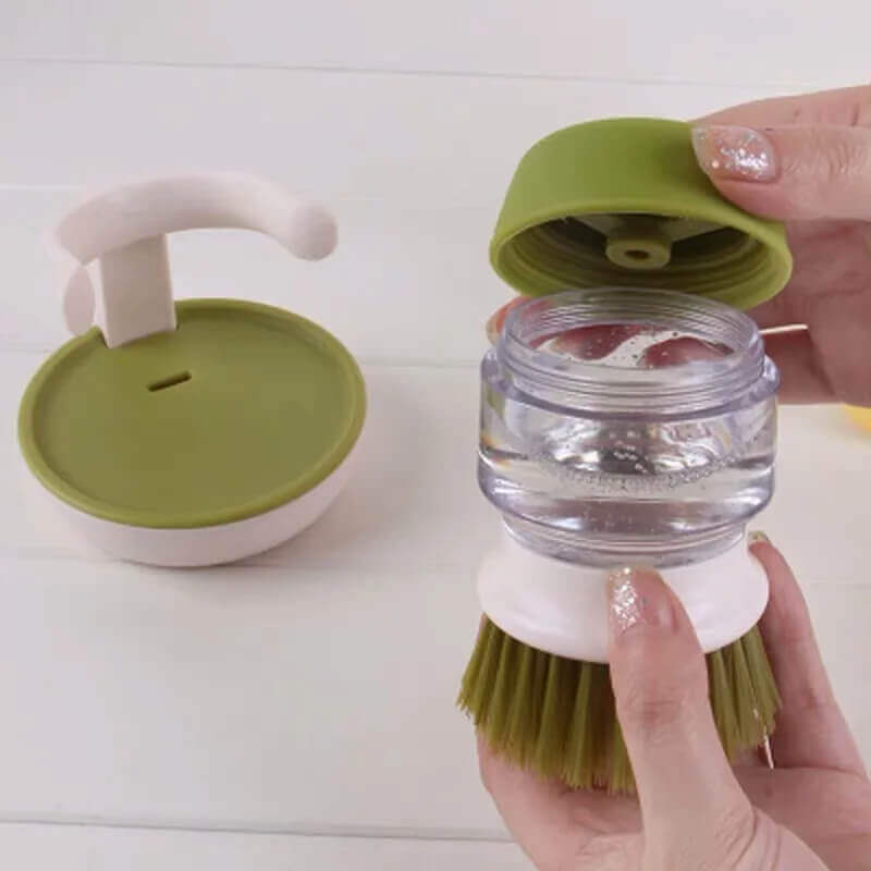 Kitchen Cleaning Brush With Detergent Storage Box Household Tableware Dishes 3