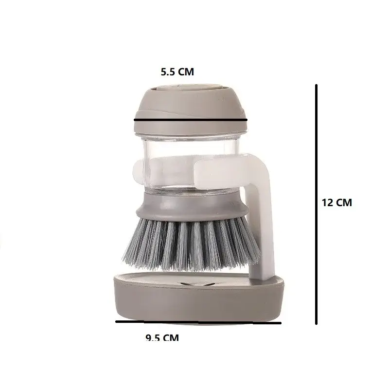 Wholesale-kitchen-supplies-2-in-1-liquid-soap-dispensing-dish-scrubber-cleaning-plam-brush-stainless-steel-2