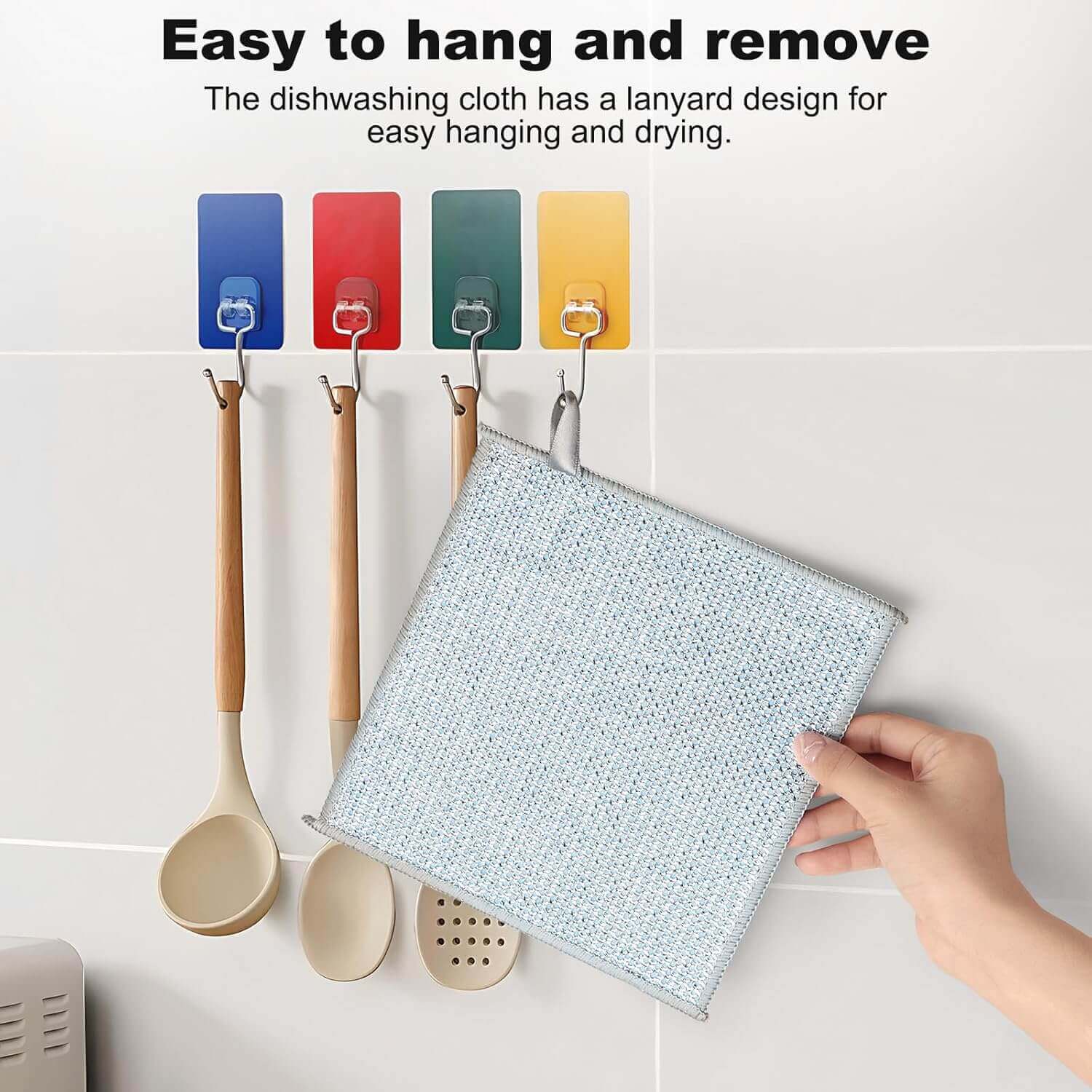 Non Scratch Wire Dishcloth Multipurpose Wire Dishwashing Rag (4)