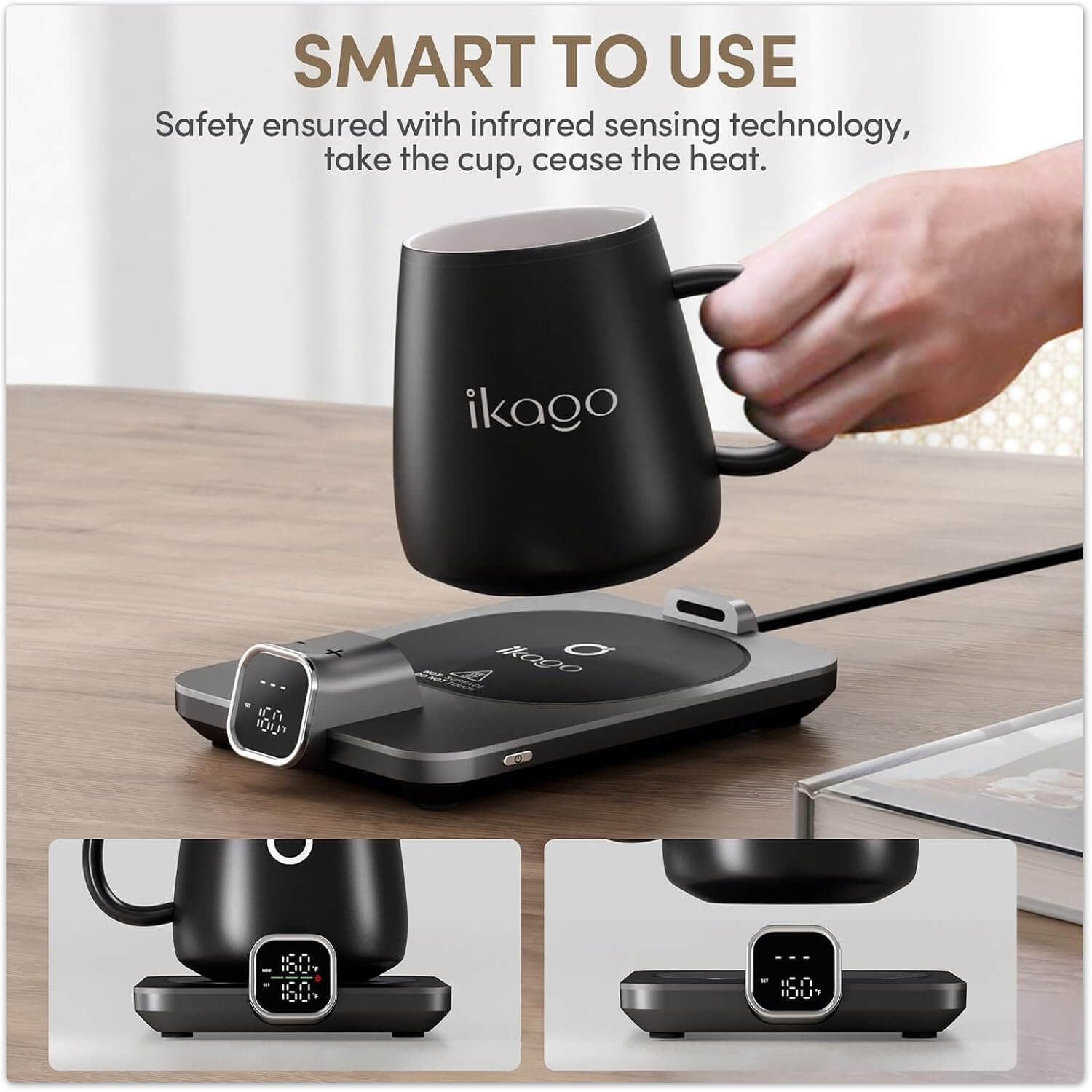 Smart Heated Coffee Mug Warmer & Mug Set (4)