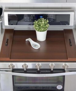 Ultimate Wood Board Stove Covers with Elegant Handles - 3 Colors