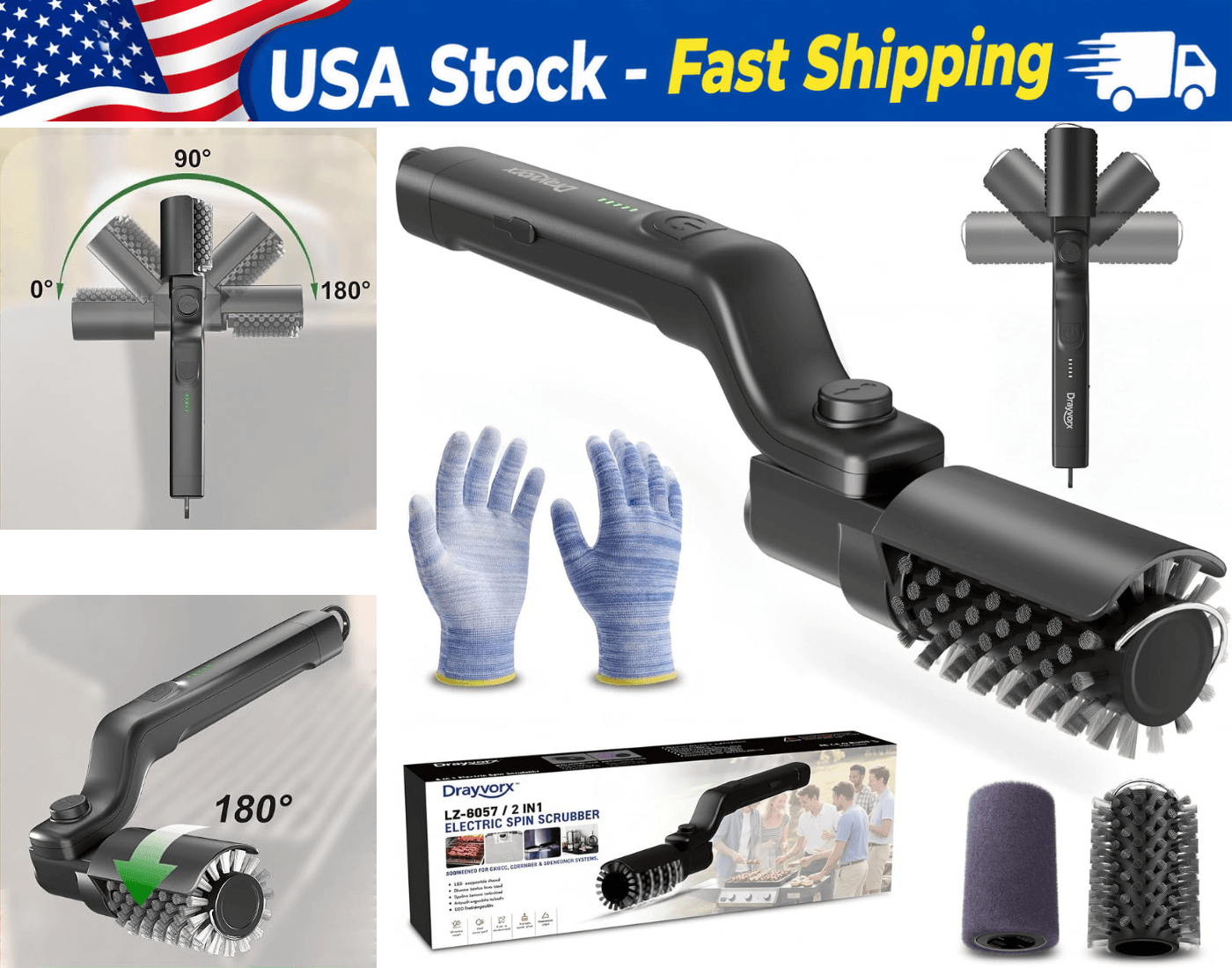 Electric Grill Brush, High Torqu_0 GrillForge