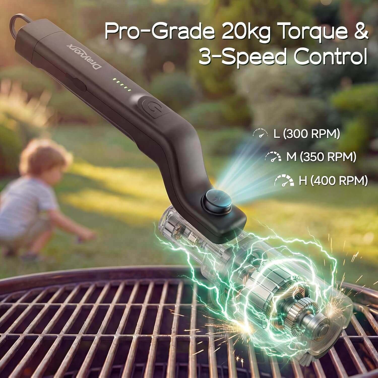 Electric Grill Brush, High Torqu_2